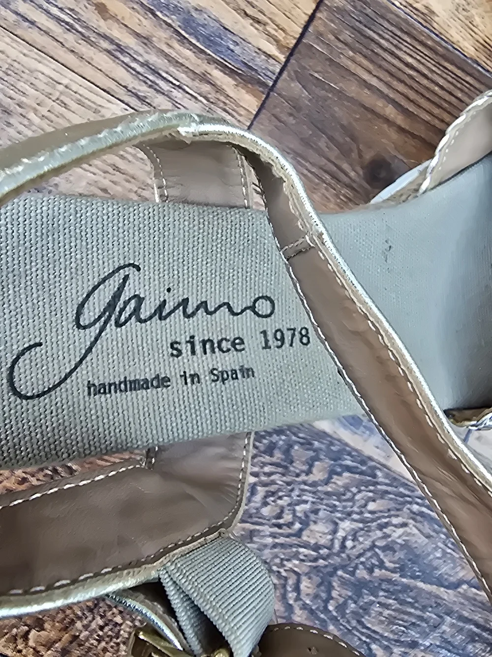 Woven Metallic Espadrille Wedge Sandals Gold Size 8
